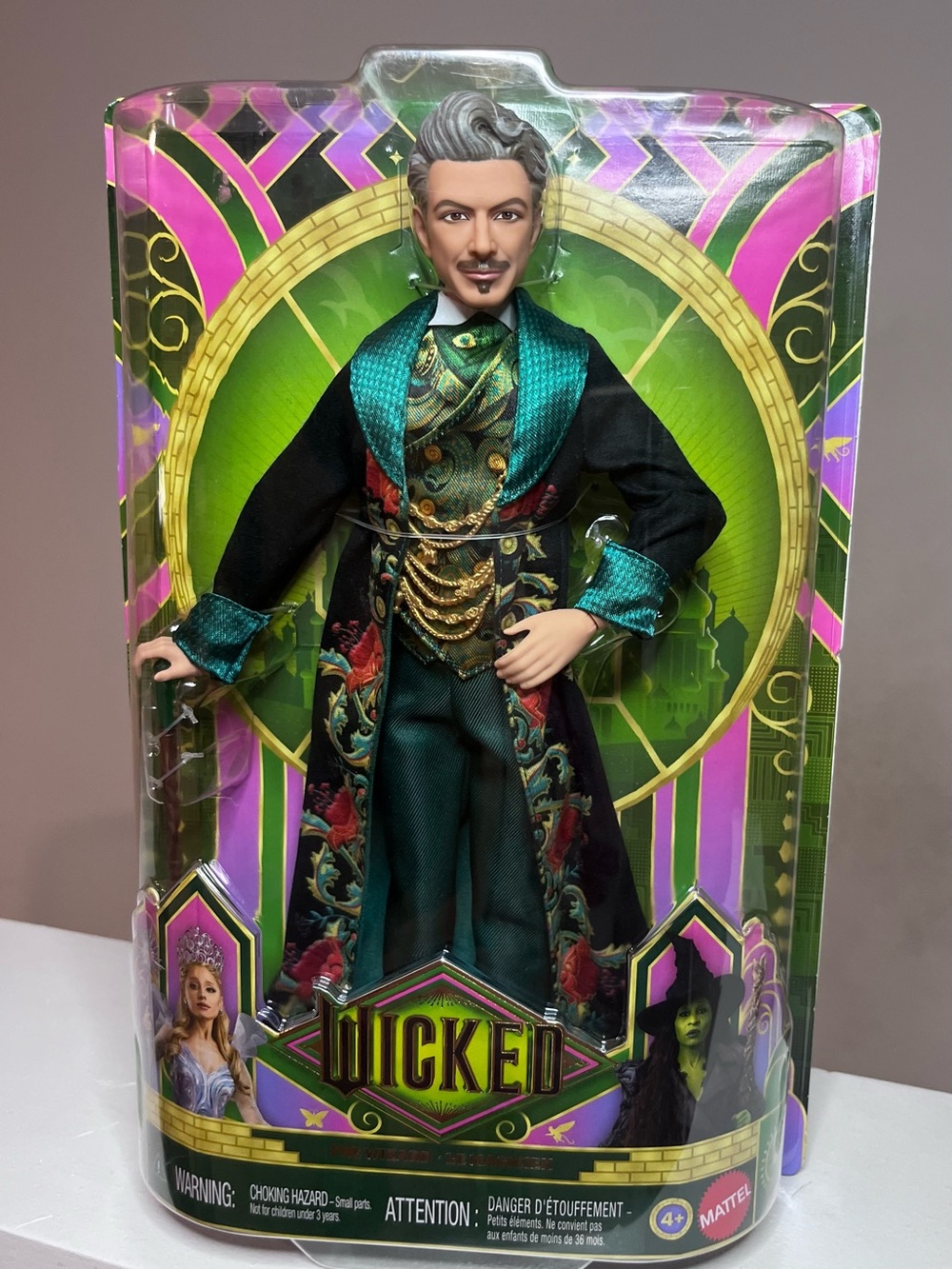 Mattel Wicked Musical Green Teal and Black Wizard Doll Jeff Goldblum